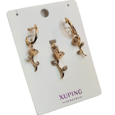 نیم ست بدون زنجیر برند ژوپینگ Xuping طرح گل در ارزانترین فروشگاه اینترنتی ایران ارزان