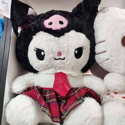 عروسک مدل کرومی دامن دار با کراوات ارتفاع 45 سانتی متر ارزانترین فروشگاه اینترنتی