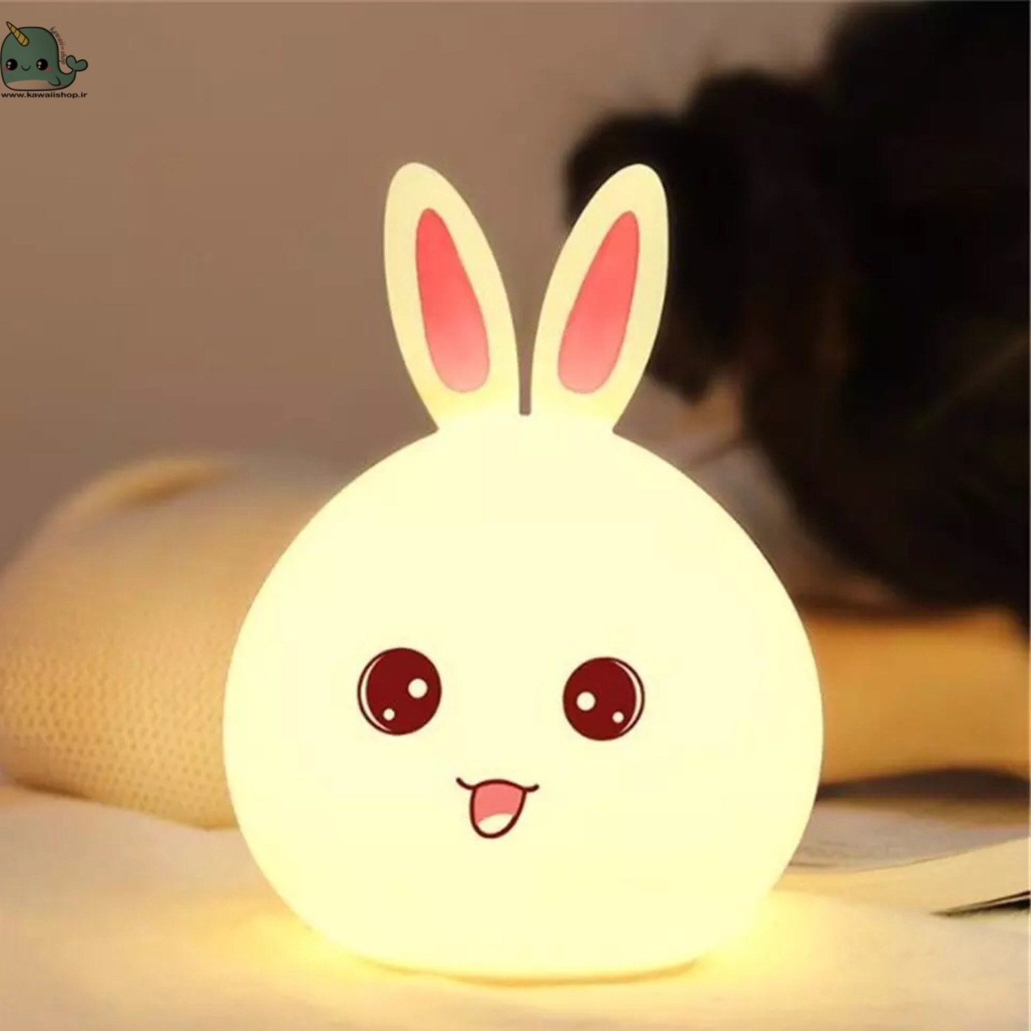 چراغ خواب سیلیکونی سنسوری 5 حالته  خرگوش خندان ارزانترین فروشگاه اینترنتی