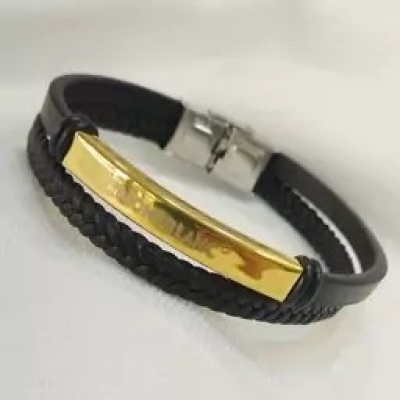 دستبند مردانه چرمی دولاین مونت بلانک