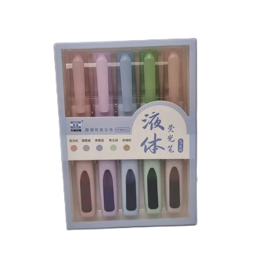 هایلایتر مایع وارداتی بسته 5 عددی در ارزانترین فروشگاه اینترنتی ایران ارزان