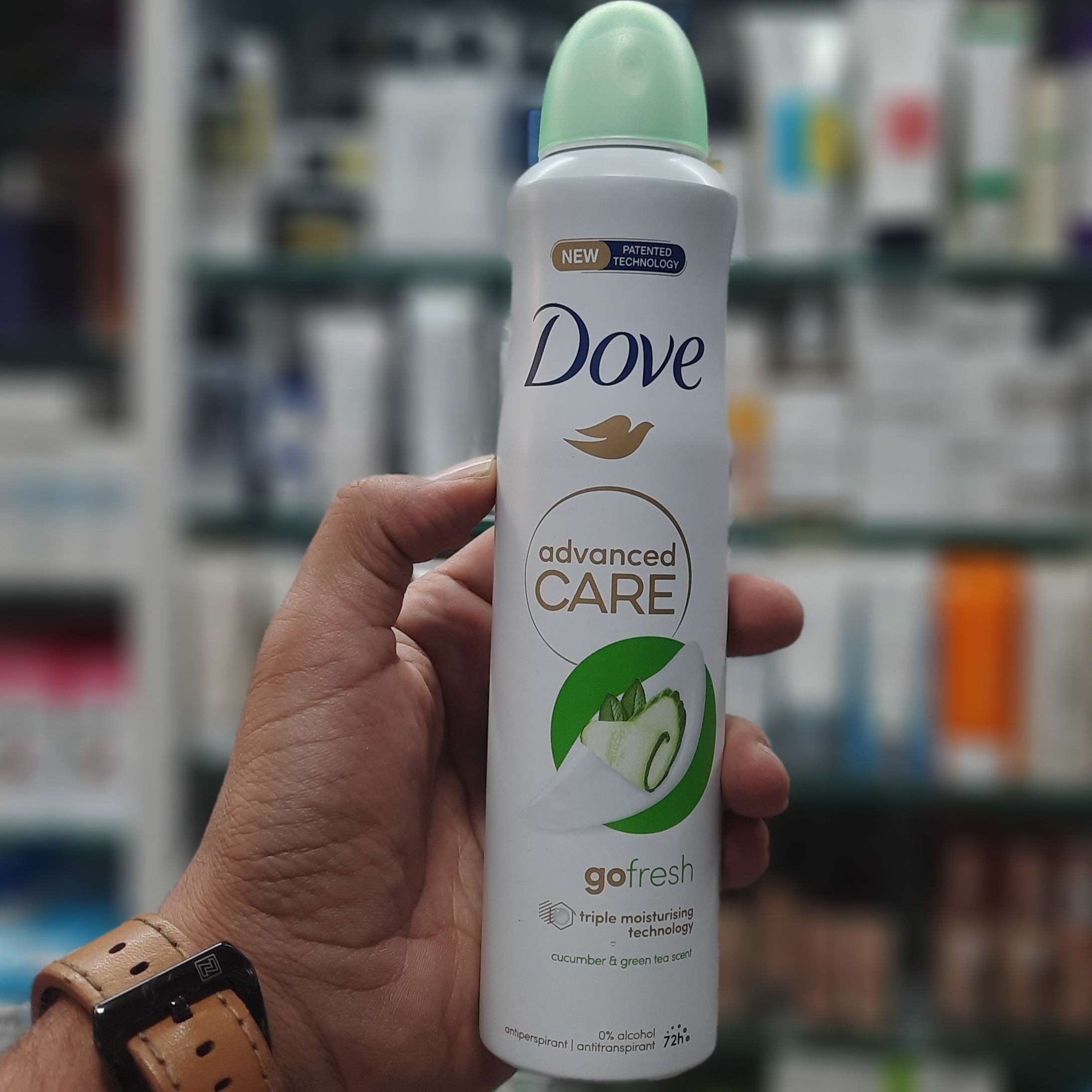 اسپری ضد تعریق زنانه داو رایحه خیار حجم ۲۵۰ میلی لیتر مدل Go Fresh - ساخت انگلیس اورجینال