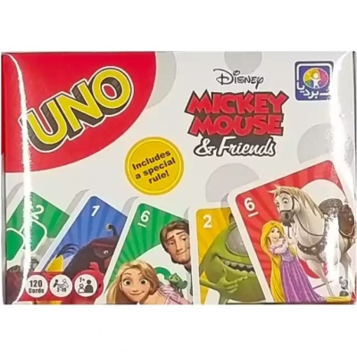 بازی اونو دیزنی 120 کارتی کد 4009 بردیا مدل دیزنی میکی موس و دوستان