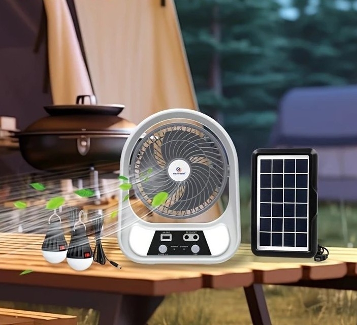 پنکه خورشیدی ایزی پاور ۶ اینچ با پاوربانک و LED در ارزانترین فروشگاه اینترنتی ایران ارزان