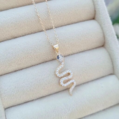 گردنبند مار نگین دار ارزانترین فروشگاه اینترنتی