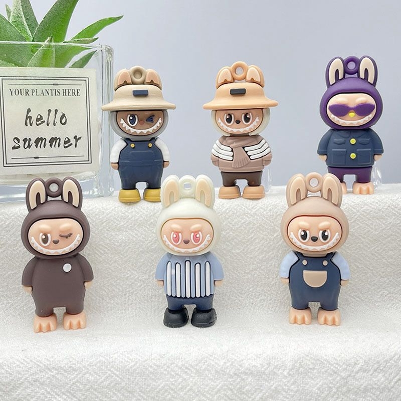 جاکلیدی سیلیکونی لبوبو سوپرایزی قاب شیشه ای