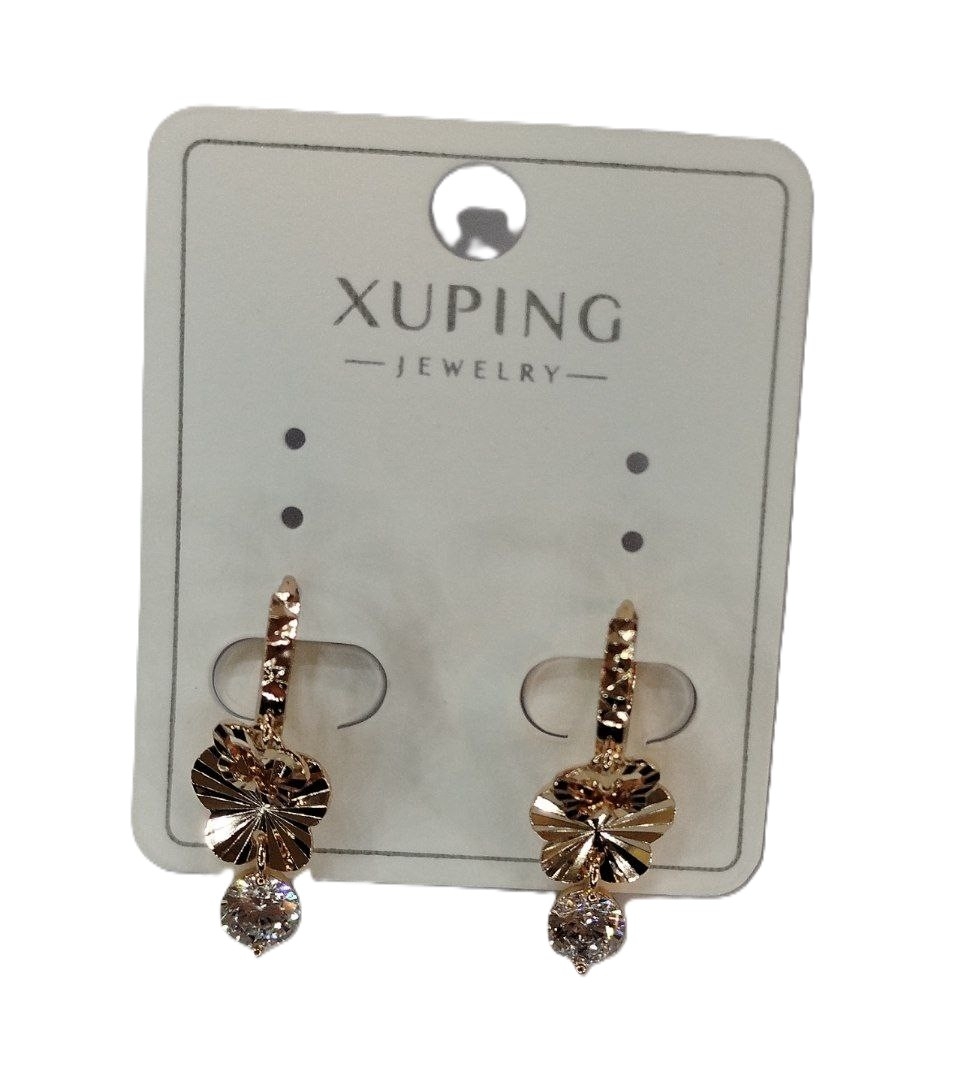 گوشواره آویز ژوپینگ Xuping طرح گل نگین دار ارزانترین فروشگاه اینترنتی