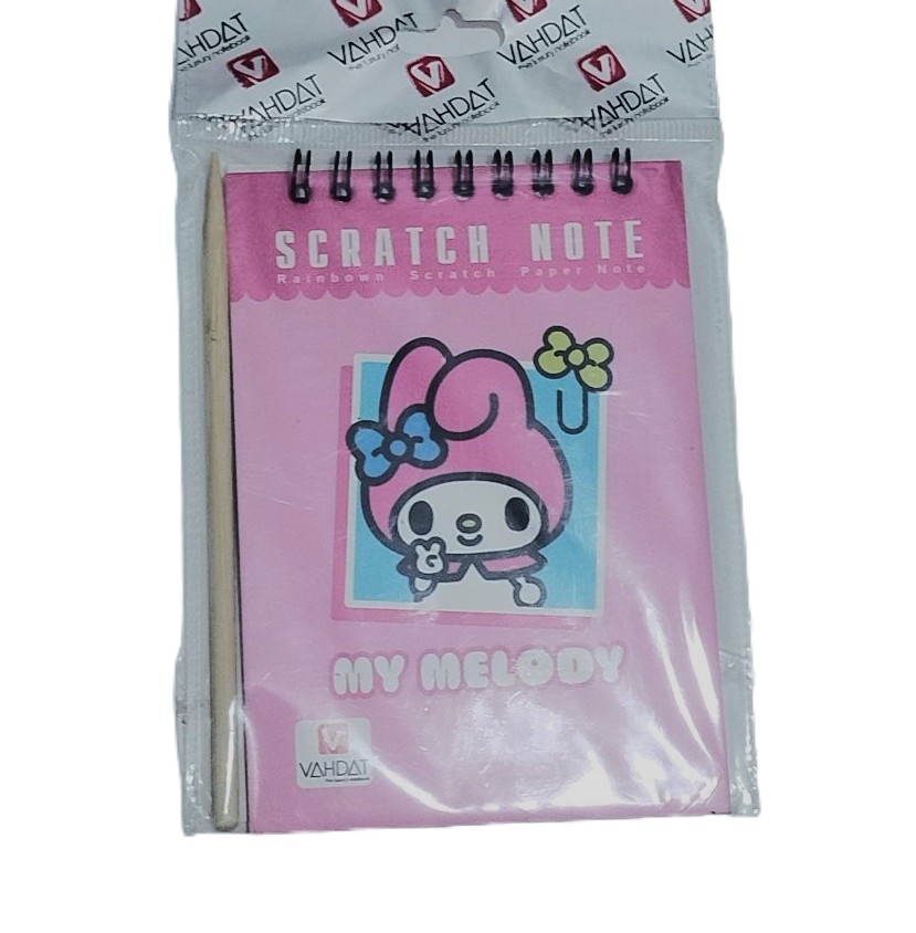 دفتر نقاشی اسکرچ مدل جادویی به همراه مداد طرح My Melody سایز 14 در 10 سانتیمتر در ارزانترین فروشگاه اینترنتی ایران ارزان