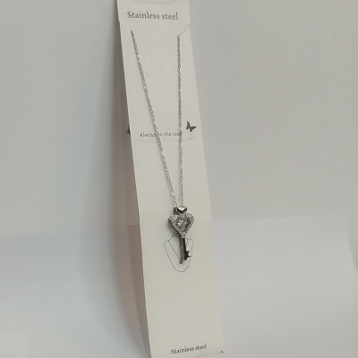 گردنبند طرح کلید و قلب - استیل رنگ ثابت در ارزانترین فروشگاه اینترنتی ایران ارزان