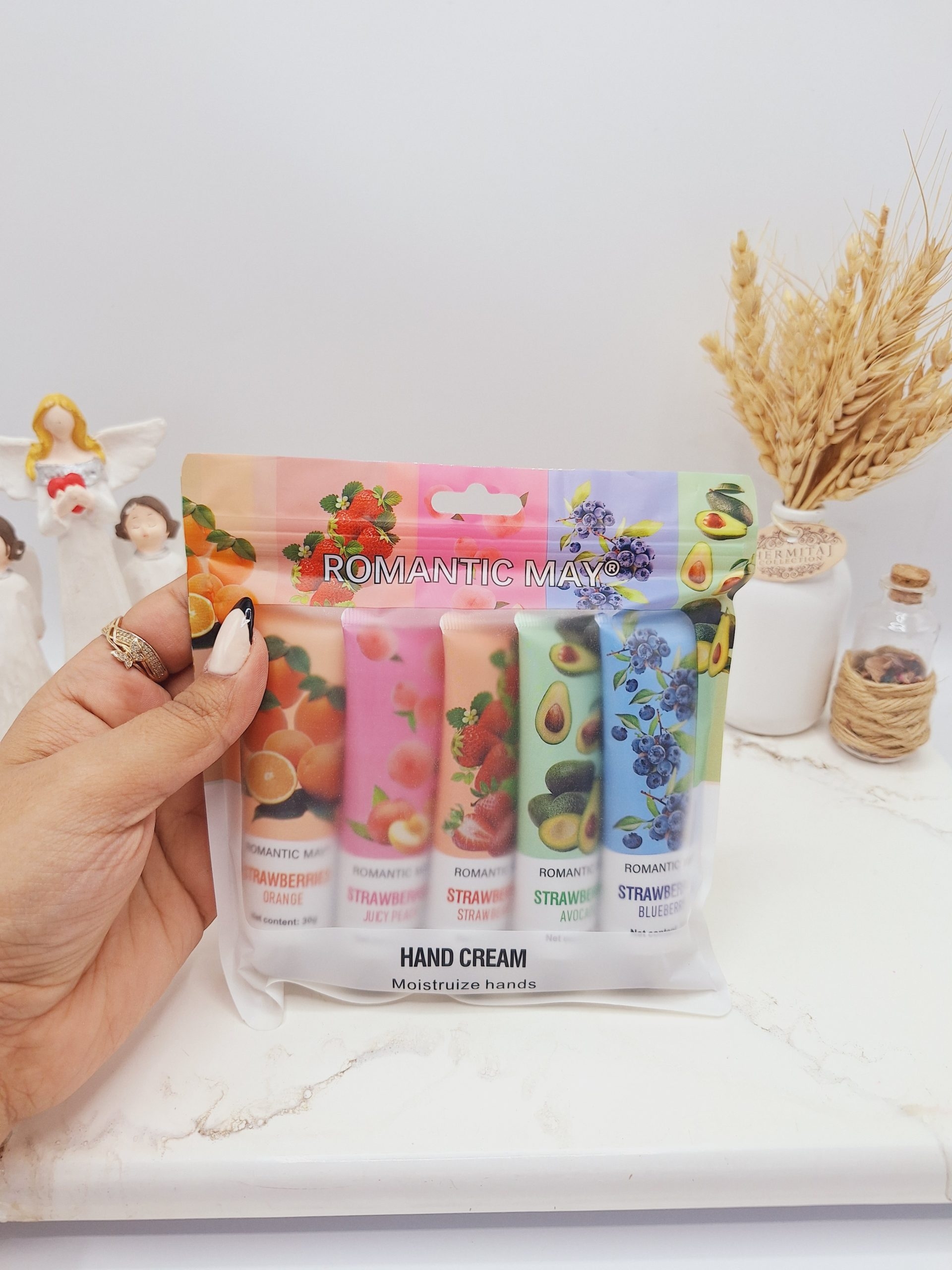 پک پنج عددی کرم دست میوه ای برند ROMANTIC MAY در ارزانترین فروشگاه اینترنتی ایران ارزان