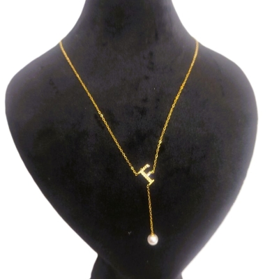 گردنبند طرح حرف انگلیسی F رنگ ثابت بدون حساسیت ارزانترین فروشگاه اینترنتی