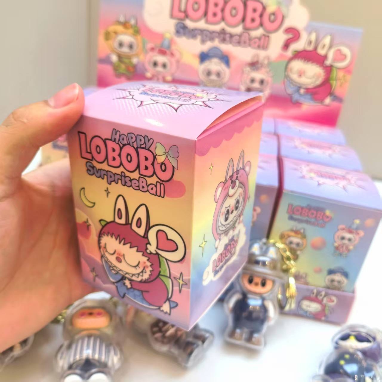 جاکلیدی سیلیکونی لبوبو سوپرایزی قاب شیشه ای در ارزانترین فروشگاه اینترنتی ایران ارزان