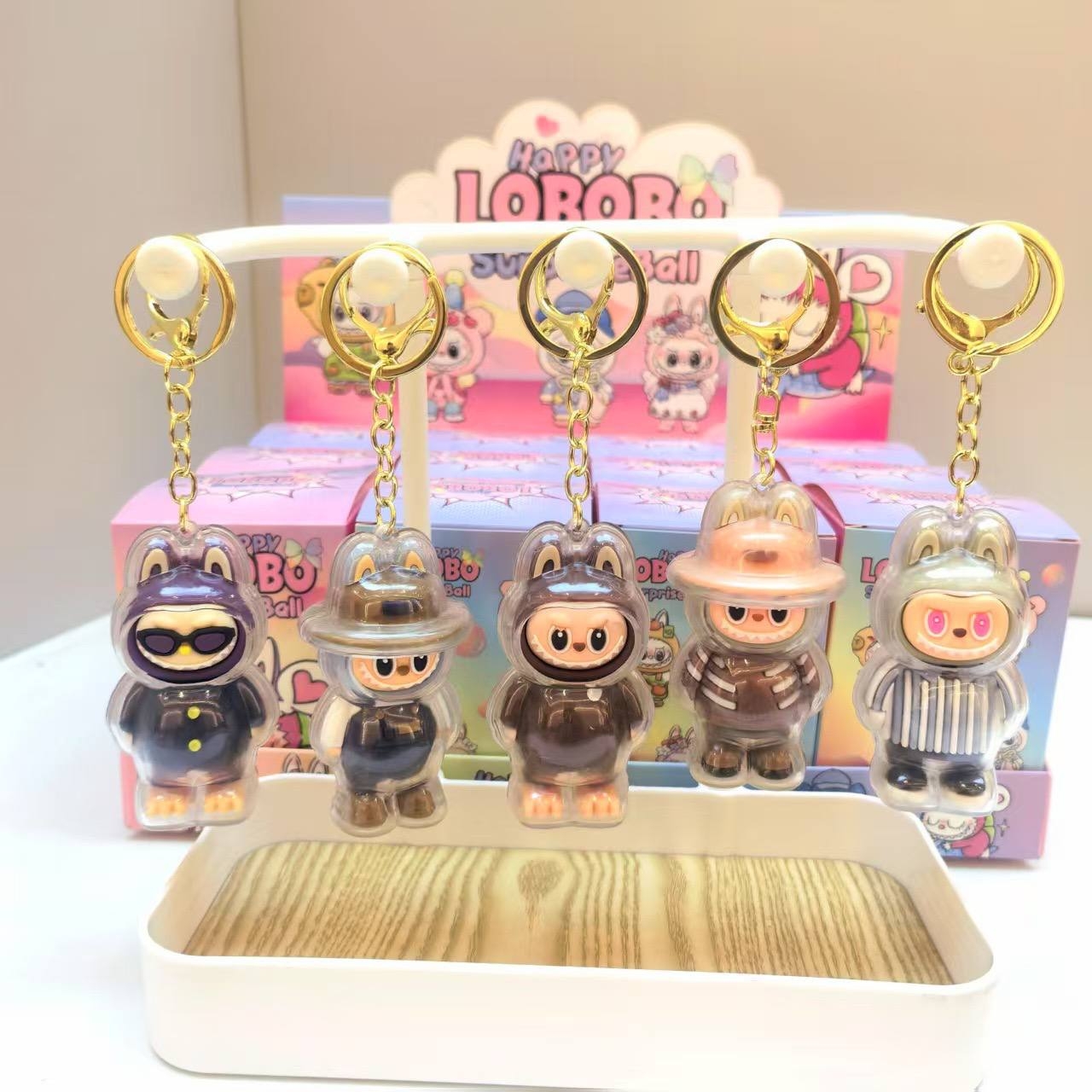 جاکلیدی سیلیکونی لبوبو سوپرایزی قاب شیشه ای در ارزانترین فروشگاه اینترنتی ایران ارزان