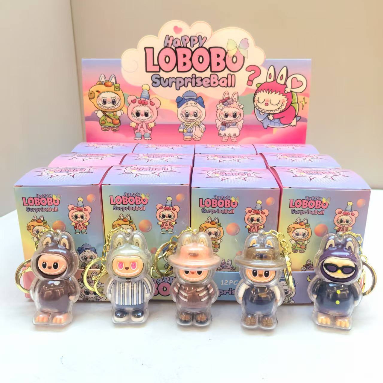 جاکلیدی سیلیکونی لبوبو سوپرایزی قاب شیشه ای در ارزانترین فروشگاه اینترنتی ایران ارزان