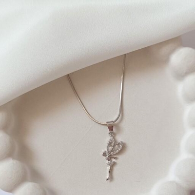 گردنبند طرح فرشته آبکاری رادیوم قوی کیفیت عالی در ارزانترین فروشگاه اینترنتی ایران ارزان