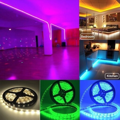 ریسه led رنگی 5 متری ریموت دار نورپردازی رنگی دریم لایت مدل RGB در ارزانترین فروشگاه اینترنتی ایران ارزان