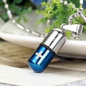 پلاک گردنبند کپسول عشق آبی نقره ای باز شو در ارزانترین فروشگاه اینترنتی ایران ارزان