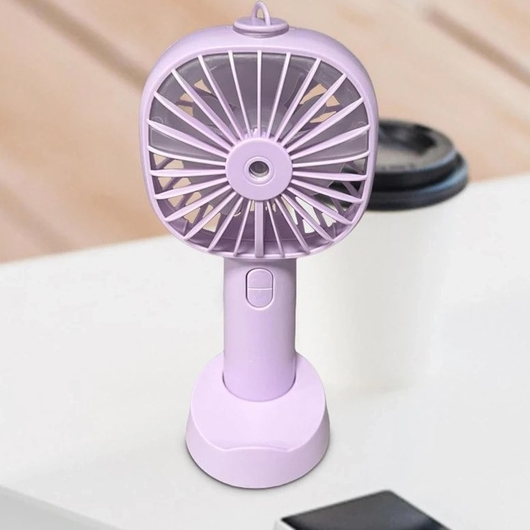 پنکه مه پاش دستی با هولدر موبایل مدل Beauty Fan با ۳ سطح سرعت در ارزانترین فروشگاه اینترنتی ایران ارزان