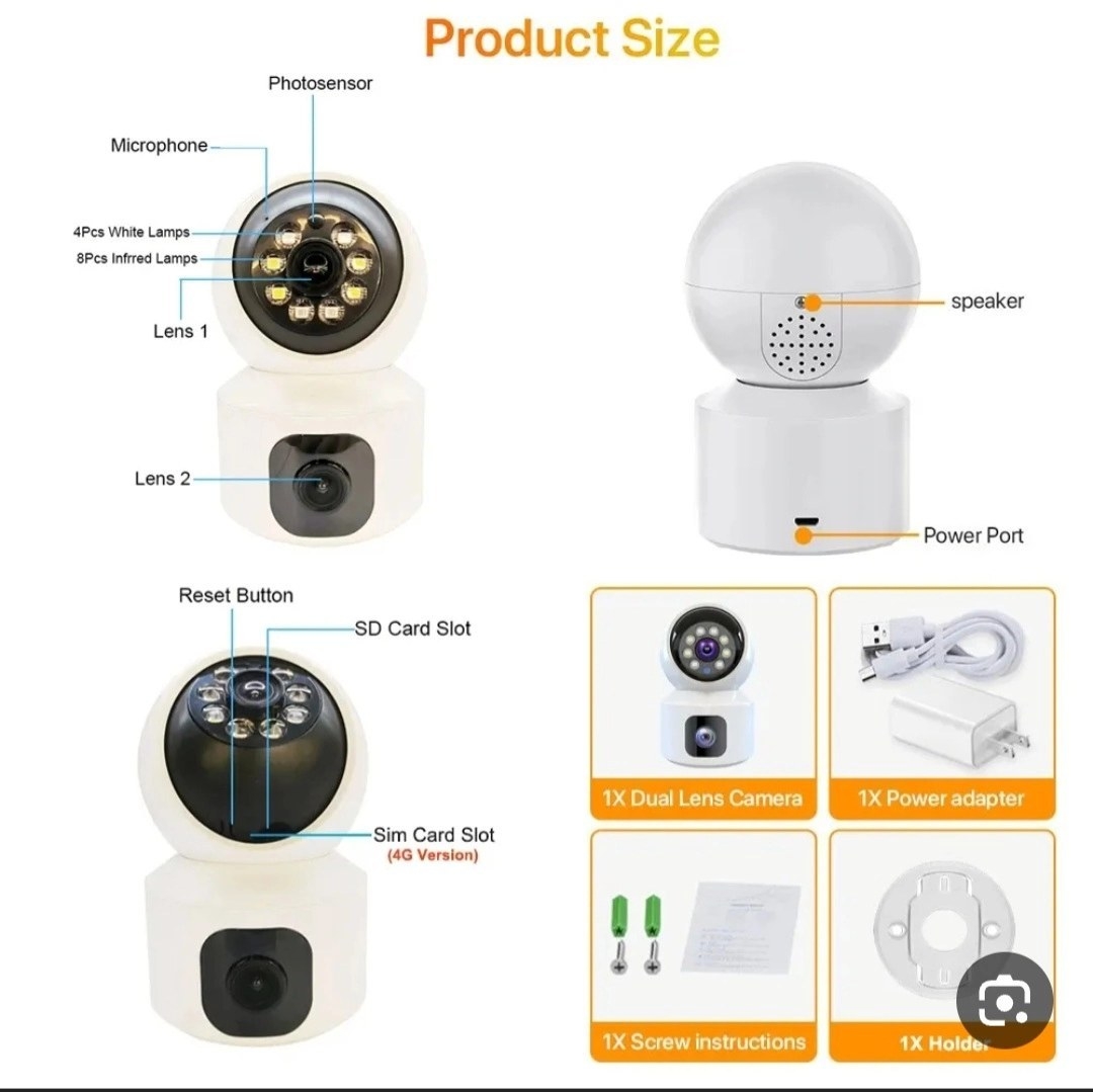 دوربین مداربسته سیمکارت خور دو لنز SQ001 ظرفیت ۴ مگاپیکسل در ارزانترین فروشگاه اینترنتی ایران ارزان