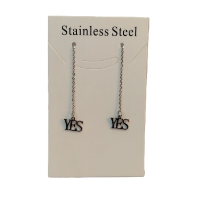 گوشواره آویز طرح YES ارزانترین فروشگاه اینترنتی