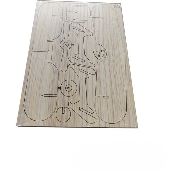 پازل چوبی سه بعدی هواپیمای ملخی دوبال در ارزانترین فروشگاه اینترنتی ایران ارزان