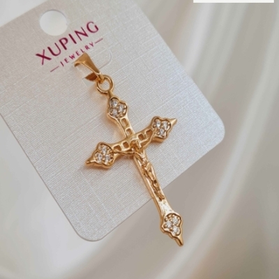 پلاک طرح صلیب و مسیح نگین کاری شده ارزانترین فروشگاه اینترنتی