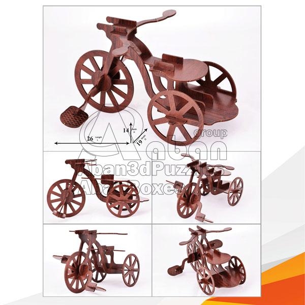 پازل چوبی سه بعدی سه چرخه آبان در ارزانترین فروشگاه اینترنتی ایران ارزان
