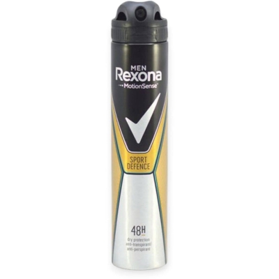 اسپری ضد تعریق مردانه رکسوناRexona مدل اسپورت دیفنس Sport Defence زرد 48 ساعته حجم 200 میلی لیتر  - ساخت ایتالیا اورجینال