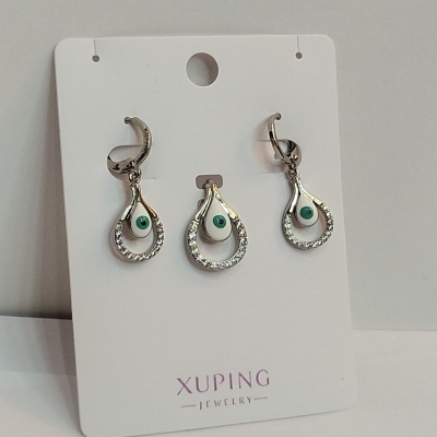 نیم ست طرح چشم نظر بدون زنجیر برند ژوپینگ Xuping ارزانترین فروشگاه اینترنتی